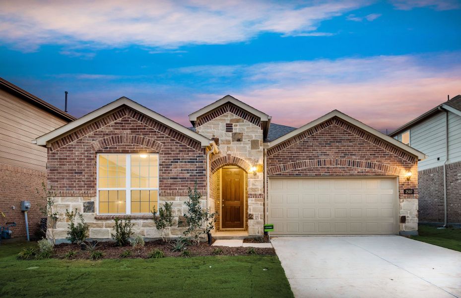 Representative exterior photo of a completed home built from the Orchard by Pulte Homes in Sonoma Verde, Rockwall, TX (Image 16).