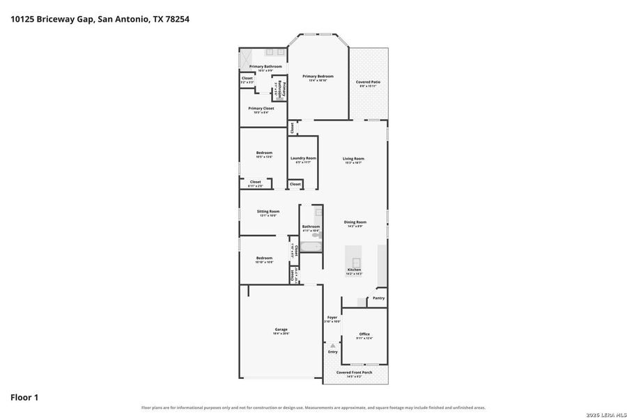 2D floor plan layout of this home in Sagebrooke - Premier Series, San Antonio, TX (Image 5).