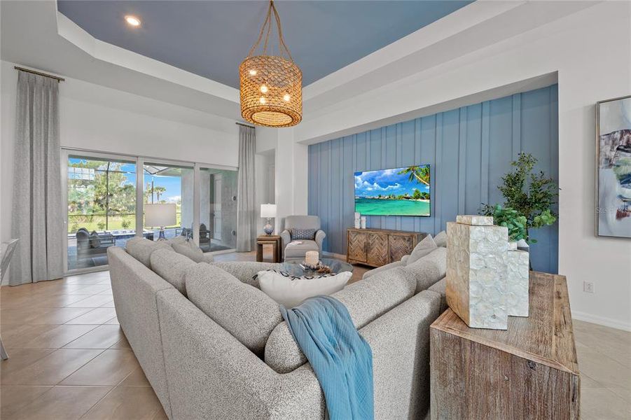 Furnished interior view inside a new home in Calusa Country Club, Lakewood Ranch (Image 33).