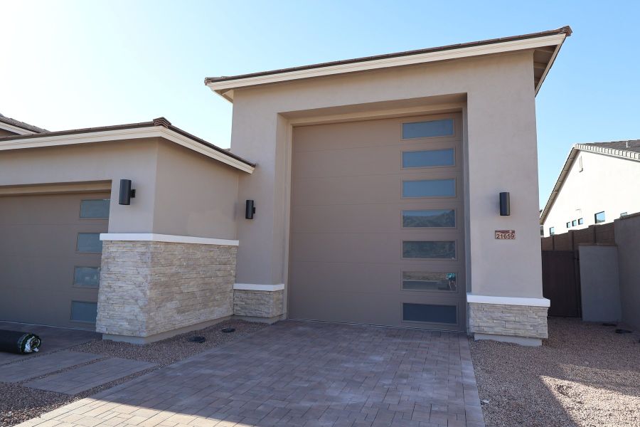 Exterior details and patio area of a home in Alta at Verrado Regent Hills, Buckeye (Image 3).