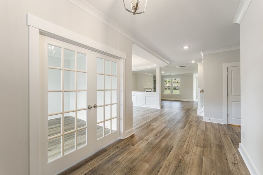 Spacious, unfurnished interior of a new home in Cottages at Lake Emory, Inman (Image 11). Spacious, unfurnished interior of a new home in Cottages at Lake Emory, Inman (Image 11).