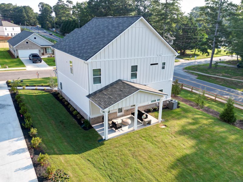 Front exterior of a new home in Trellis Park, Hampton, GA, highlighting curb appeal (Image 17).