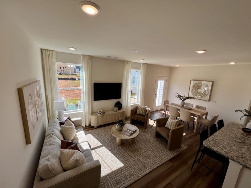 Furnished interior view inside a new home in Bellevue Townhomes, Greenville (Image 9).