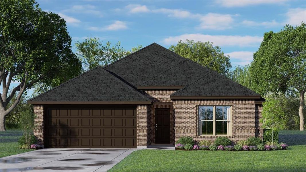 elevation A brick rendering 01 concept 1660 hunters ridge crowley texas landsea homes