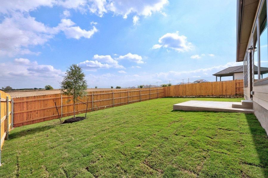 Exterior details and patio area of a home in Prairie Winds, Hutto (Image 4).