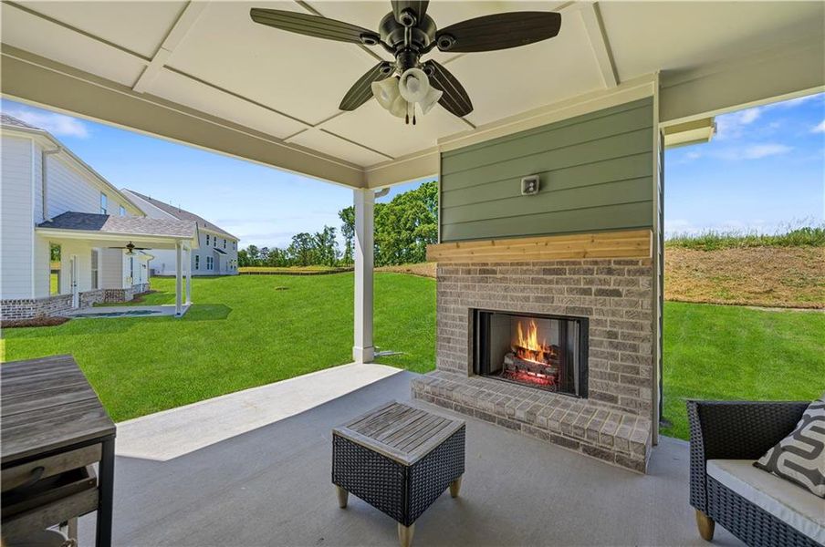 Exterior details and patio area of a home in Brighton, Locust Grove (Image 4).