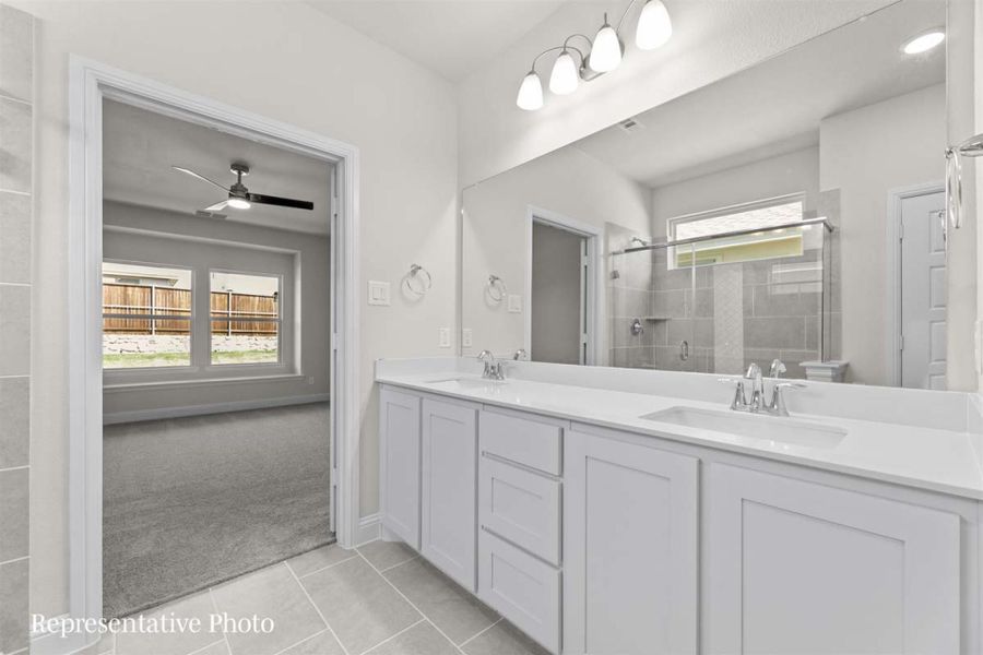 Furnished interior view inside a new home in Keeneland, Aubrey (Image 9).