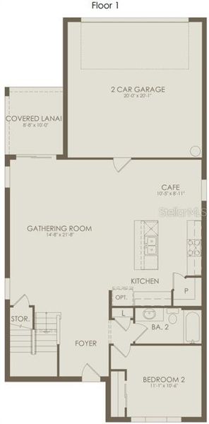 2D floor plan layout of this home in EverBe, Orlando, FL (Image 4). 2D floor plan layout of this home in EverBe, Orlando, FL (Image 4).