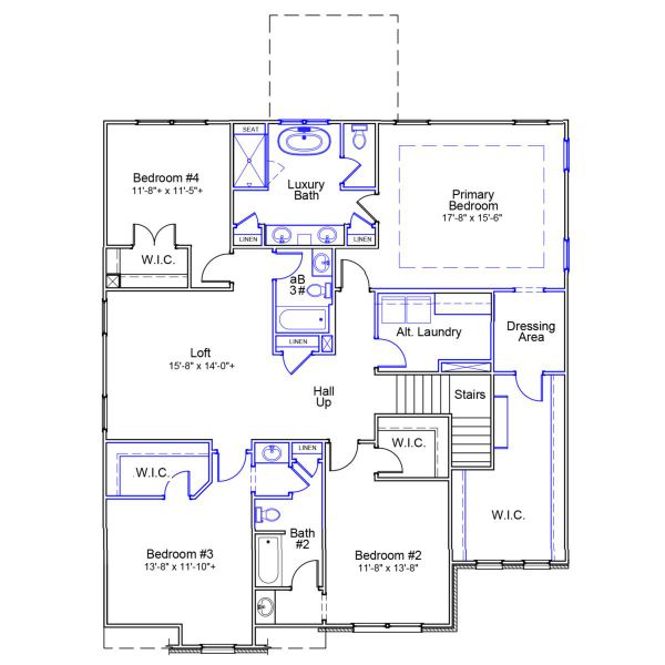 2D floor plan layout of this home in Pebble Branch, Chapin, SC (Image 3).