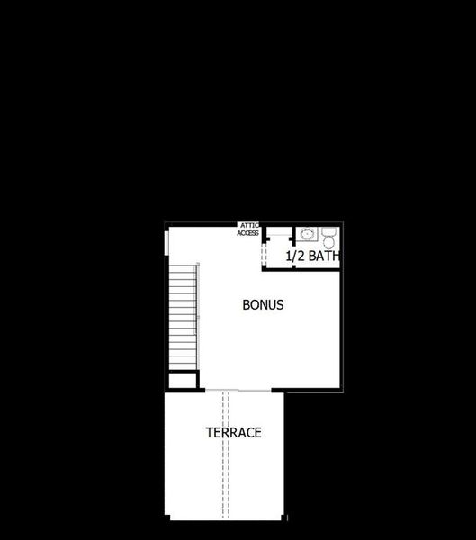 2D floor plan layout of this home in Hillside at Las Colinas, Irving, TX (Image 5).