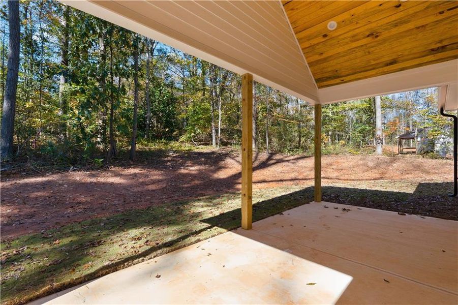 Exterior details and patio area of a home in , Bowdon (Image 19).
