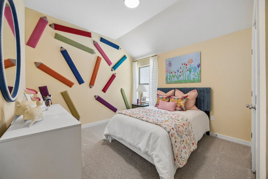 Bedroom in the Pecos home plan by Trophy Signature Homes – REPRESENTATIVE PHOTO