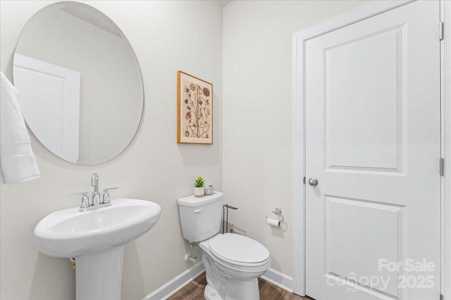 Half bath on the second floor Half bath on the second floor