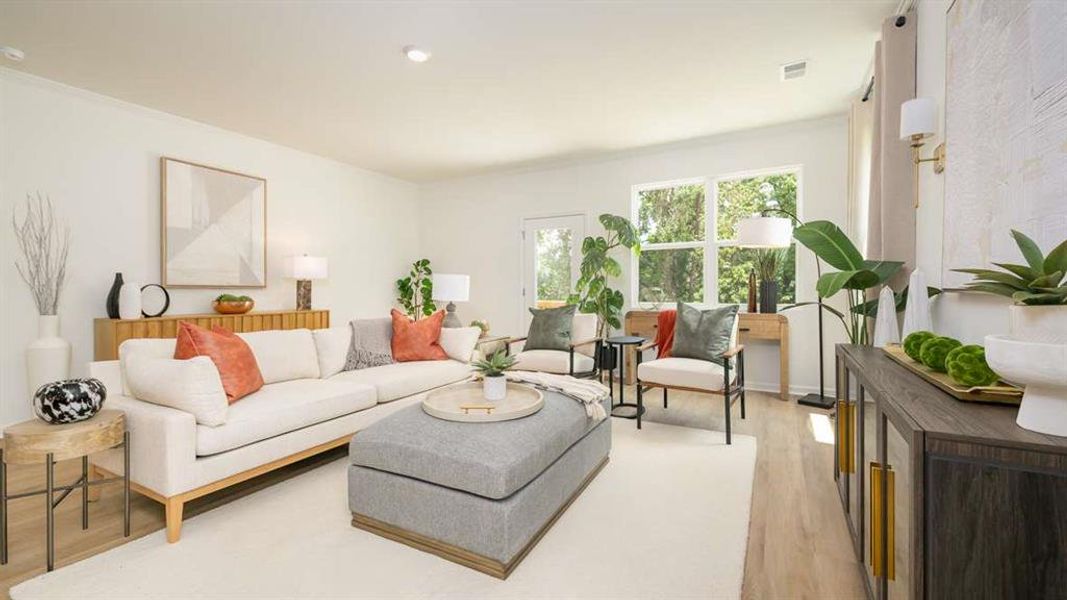 Furnished interior view inside a new home in Benteen Reserve, Atlanta (Image 15). Furnished interior view inside a new home in Benteen Reserve, Atlanta (Image 15).