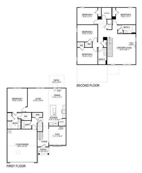 2D floor plan layout for the Elle by D.R. Horton in Fairway 17 at Mirror Lake, Villa Rica, GA (Image 5). 2D floor plan layout for the Elle by D.R. Horton in Fairway 17 at Mirror Lake, Villa Rica, GA (Image 5).