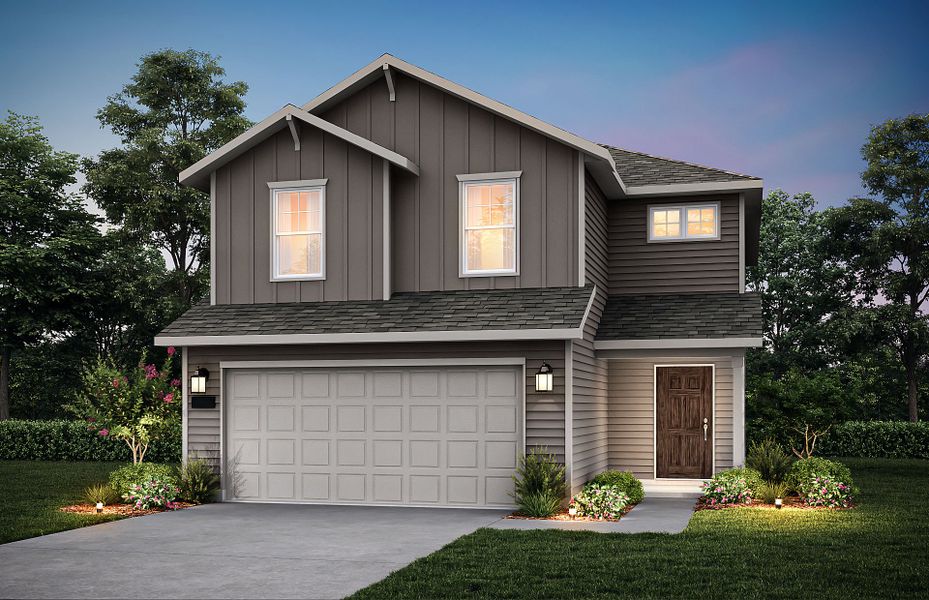 Representative exterior photo of a completed home built from the Springfield by Centex in Arboretum Estates, Terrell, TX (Image 17).