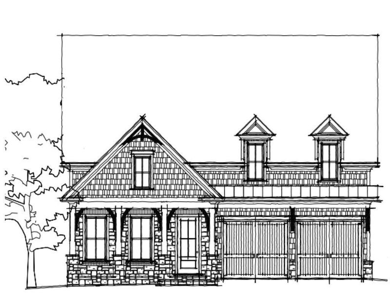 Front exterior of a new home in , Cumming, GA, highlighting curb appeal (Image 1).