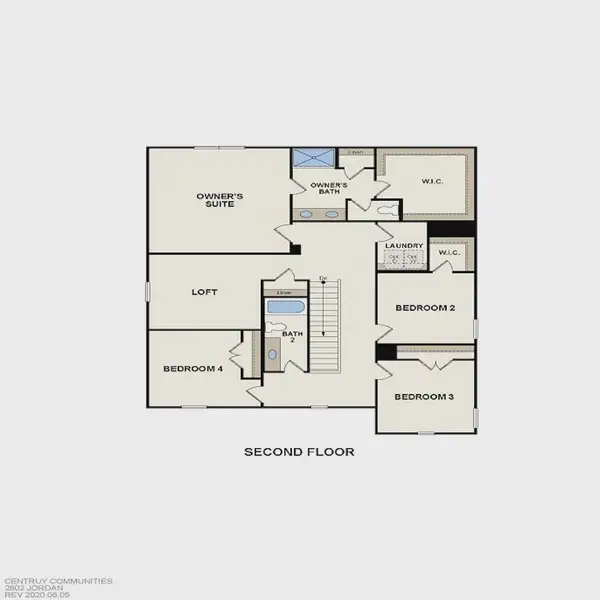 2D floor plan layout of this home in Hawthorne Reserve, Dallas, GA (Image 3).