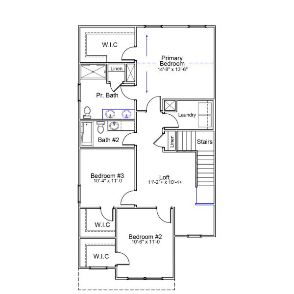 2D floor plan layout of this home in Richmond Hill, Inman, SC (Image 3).