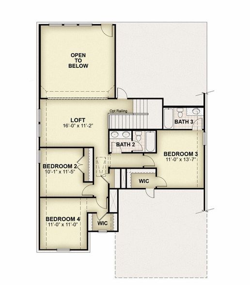 2D floor plan layout of this home in Wildflower Ranch, Fort Worth, TX (Image 6). 2D floor plan layout of this home in Wildflower Ranch, Fort Worth, TX (Image 6).