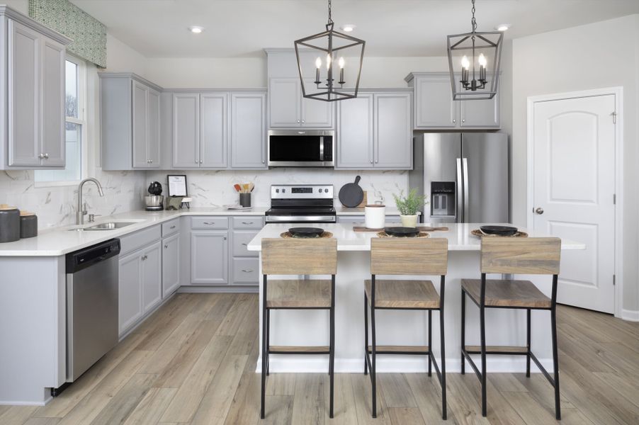 Photo representation of the Briana plan. Colors, finishes and options will vary.