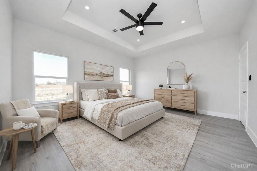 Furnished interior view inside a new home in , Cleveland (Image 31).