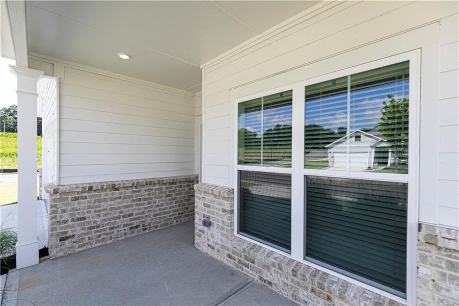 Exterior details and patio area of a home in Lake Preserve at Jackson Trail, Jefferson (Image 3). Exterior details and patio area of a home in Lake Preserve at Jackson Trail, Jefferson (Image 3).
