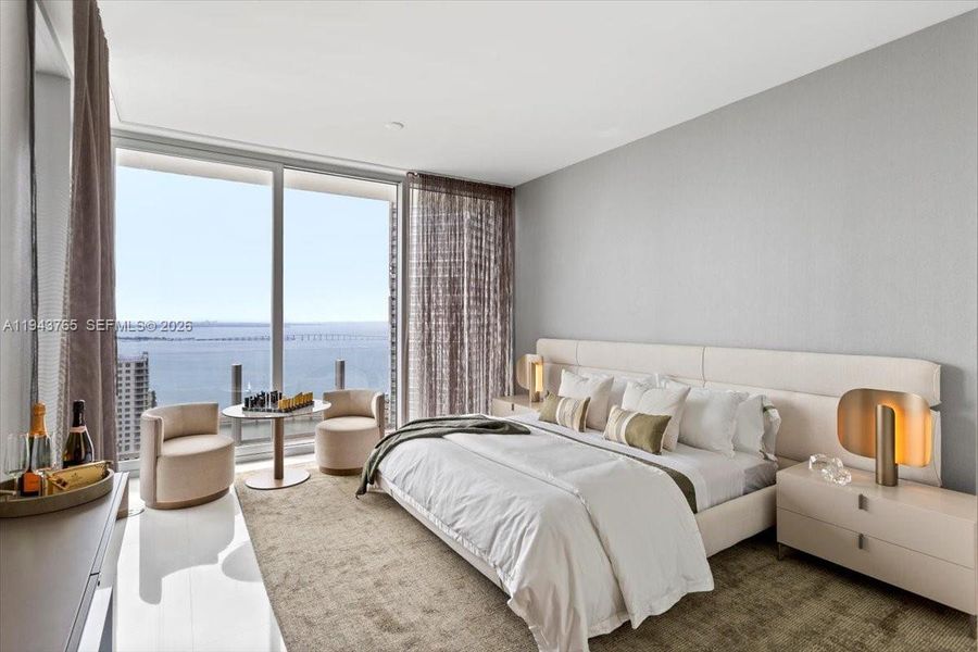 Furnished interior view inside a new home in , Miami (Image 40).