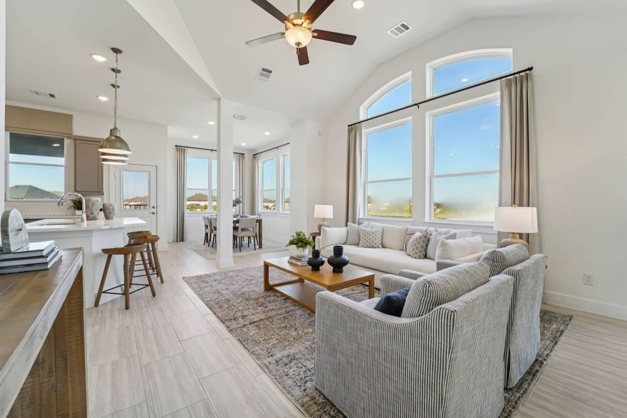 Furnished interior view inside a new home in Bridgeland, Cypress (Image 8).