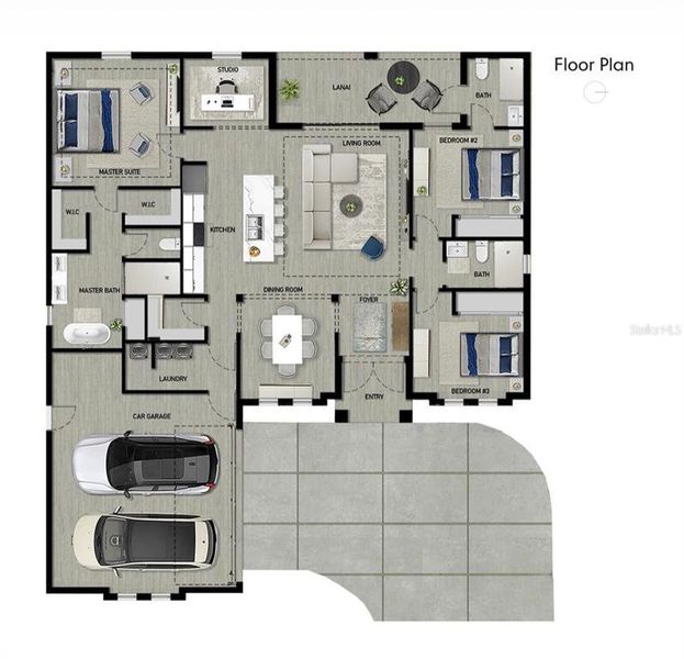 2D floor plan layout of this home in , Cape Coral, FL (Image 7). 2D floor plan layout of this home in , Cape Coral, FL (Image 7).