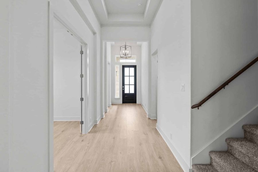 Representative unfurnished interior of a home built from the Brisbane 77′ by Chesmar Homes in Mesa Western, Cibolo (Image 5).