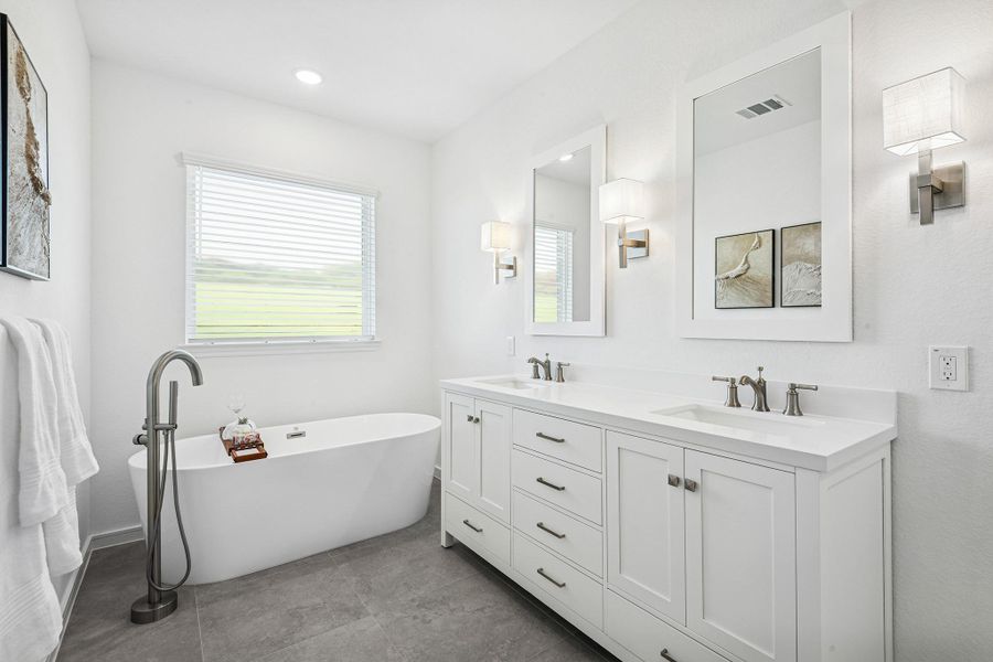 Spa-like primary bath (*Photo not of actual home and used for illustration purposes only.)