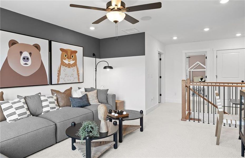 Furnished interior view inside a new home in Bleckley Station, Ball Ground (Image 8). Furnished interior view inside a new home in Bleckley Station, Ball Ground (Image 8).