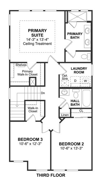 2D floor plan layout for the Ridgewood II by K. Hovnanian® Homes in Piccolina, Houston, TX (Image 5). 2D floor plan layout for the Ridgewood II by K. Hovnanian® Homes in Piccolina, Houston, TX (Image 5).