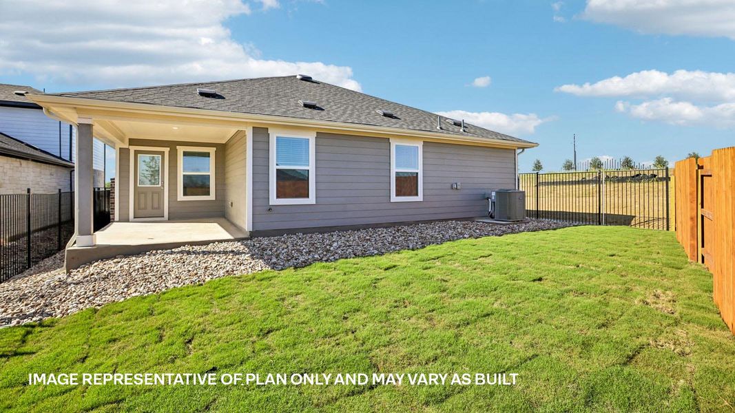 Representative exterior details of a home built from the The Lakeway by D.R. Horton in Revelry, Del Valle (Image 26).