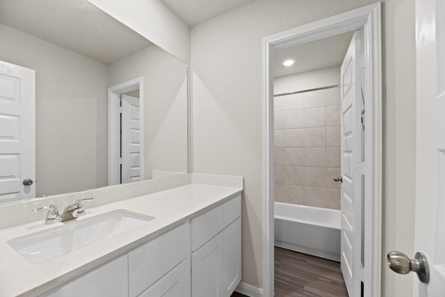 Furnished interior view inside a new home in Ridgeland Hills, Willis (Image 5). Furnished interior view inside a new home in Ridgeland Hills, Willis (Image 5).