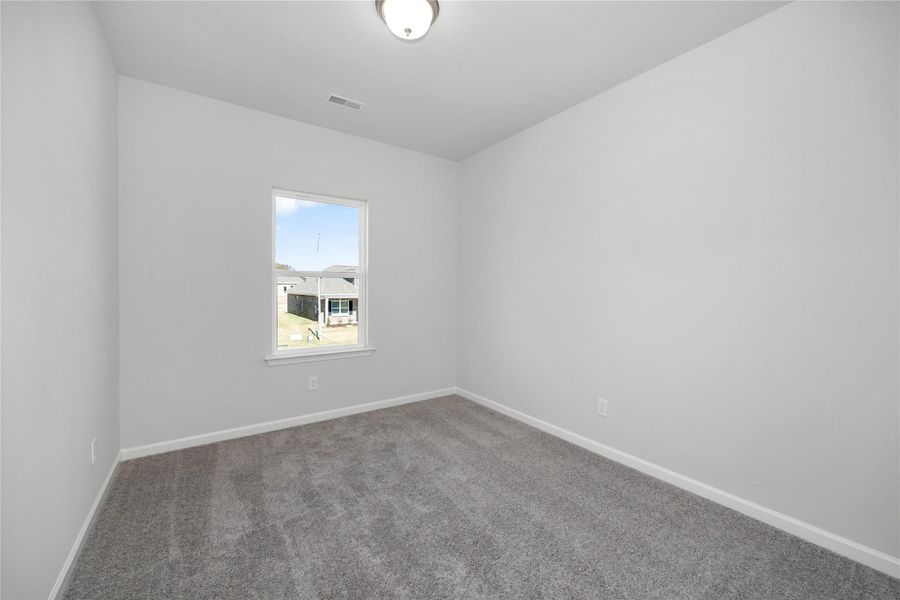 The Harrington- Bedroom 3. Sample image for illustration; upgrades, options, and colors may vary. The Harrington- Bedroom 3. Sample image for illustration; upgrades, options, and colors may vary.