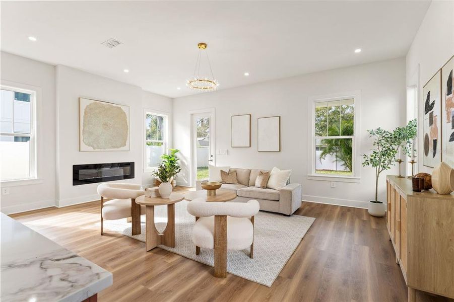 Furnished interior view inside a new home in , Seminole (Image 12).