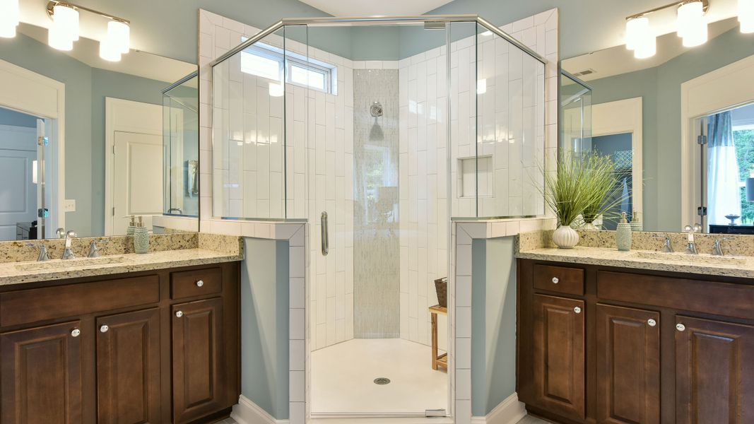 Spacious shower in the Owner's Bath