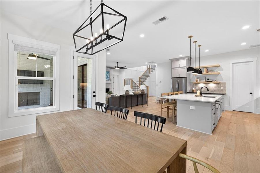 Furnished interior view inside a new home in Town Farms, Peachtree Corners (Image 8).