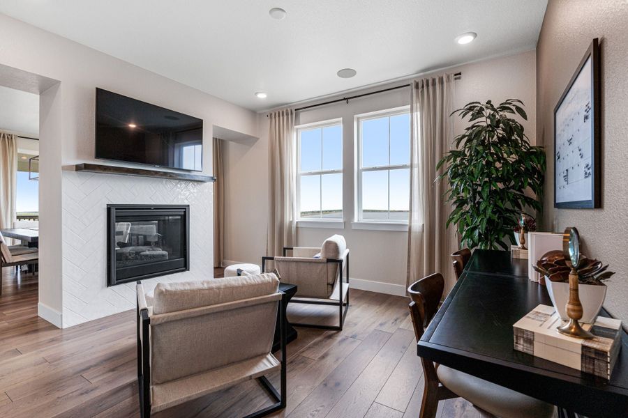 Furnished interior view inside a new home in Parterre, Thornton (Image 19). Furnished interior view inside a new home in Parterre, Thornton (Image 19).