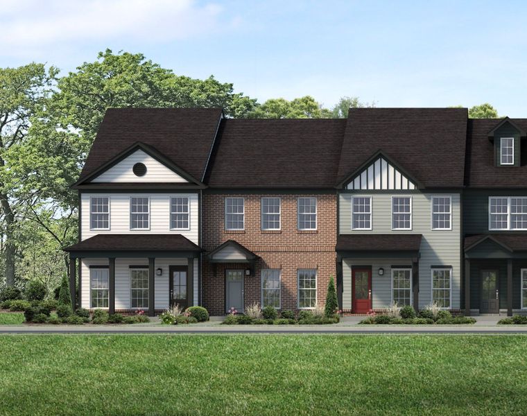 Representative exterior photo of a completed home built from the Fairfax by Parkside Builders in Oxford Station, Gallatin, TN (Image 1).