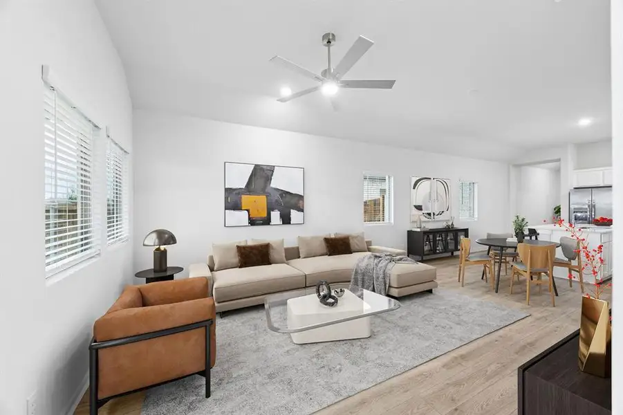 Living Room in the Cedar home plan by Trophy Signature Homes – REPRESENTATIVE PHOTO