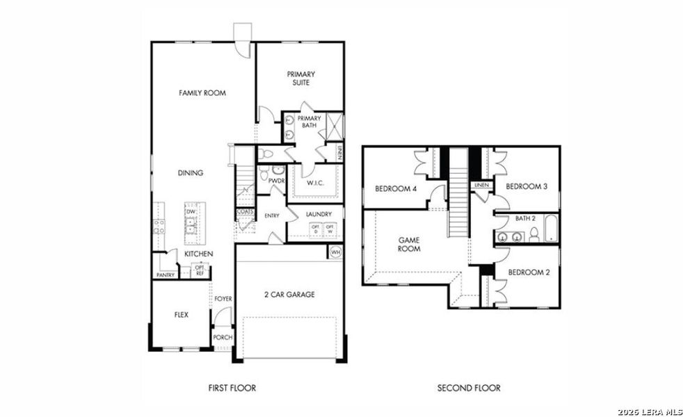2D floor plan layout of this home in Arcadia Ridge - Premier Series, San Antonio, TX (Image 4).
