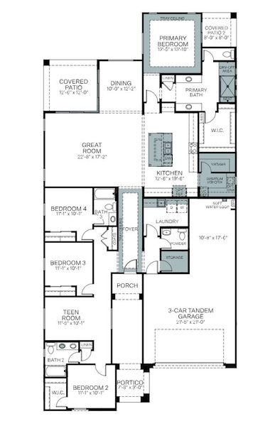 2D floor plan layout of this home in Black Rock at Verrado, Litchfield Park, AZ (Image 5). 2D floor plan layout of this home in Black Rock at Verrado, Litchfield Park, AZ (Image 5).