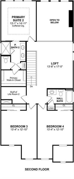 2D floor plan layout of this home in Heath Golf & Yacht Villas, Heath, TX (Image 4).