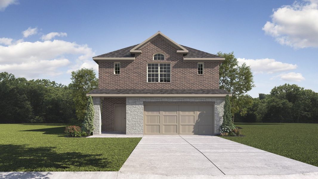 Representative exterior photo of a completed home built from the Republic by D.R. Horton in Bel Air Village, Sherman, TX (Image 2). Representative exterior photo of a completed home built from the Republic by D.R. Horton in Bel Air Village, Sherman, TX (Image 2).