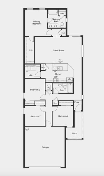 2D floor plan layout for the Plan 1637 by KB Home in The Preserve at Legends Pointe I, Hudson, FL (Image 3). 2D floor plan layout for the Plan 1637 by KB Home in The Preserve at Legends Pointe I, Hudson, FL (Image 3).