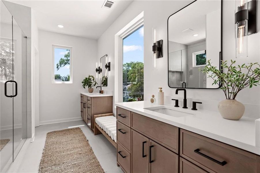 Furnished interior view inside a new home in , Atlanta (Image 15).