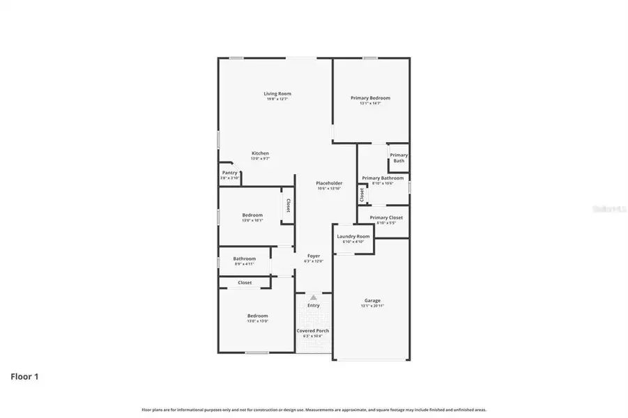 2D floor plan layout of this home in , Brooksville, FL (Image 5).
